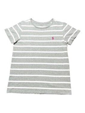 Women's Ralph Lauren Polo Short Sleeve T-shirt Gray White Size L